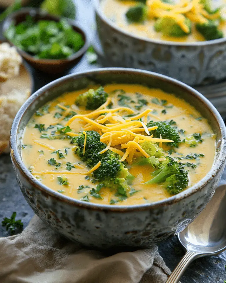 Easy Broccoli Cheddar Soup (Gluten Free)