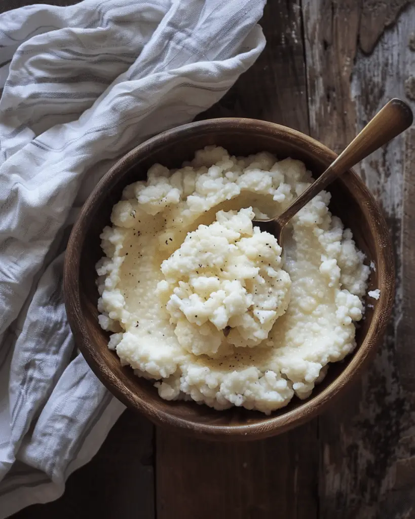 Best  Roasted Garlic Mashed Cauliflower