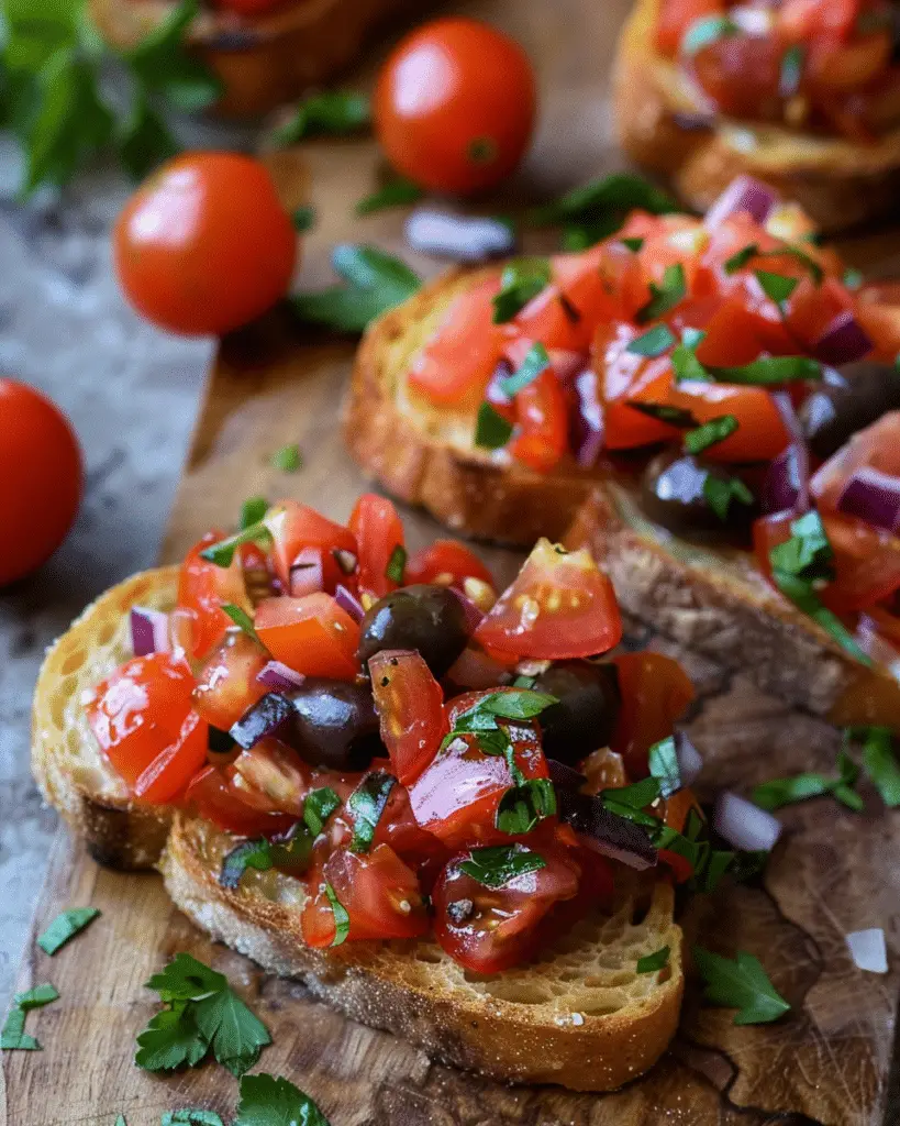 Tomato and Olive Bruschetta