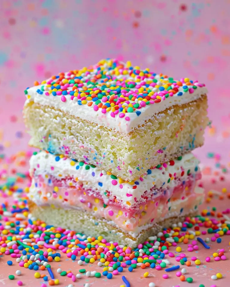 No-Bake Fairy Bread Slice