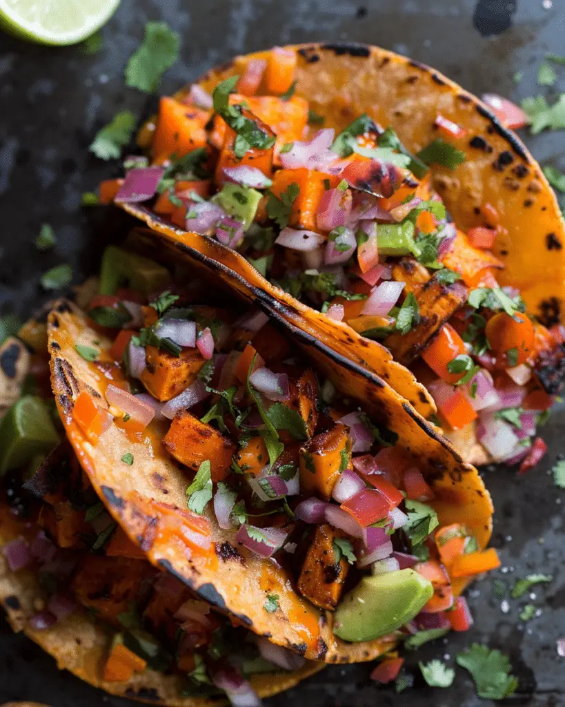 Sweet Potato Rolled Tacos