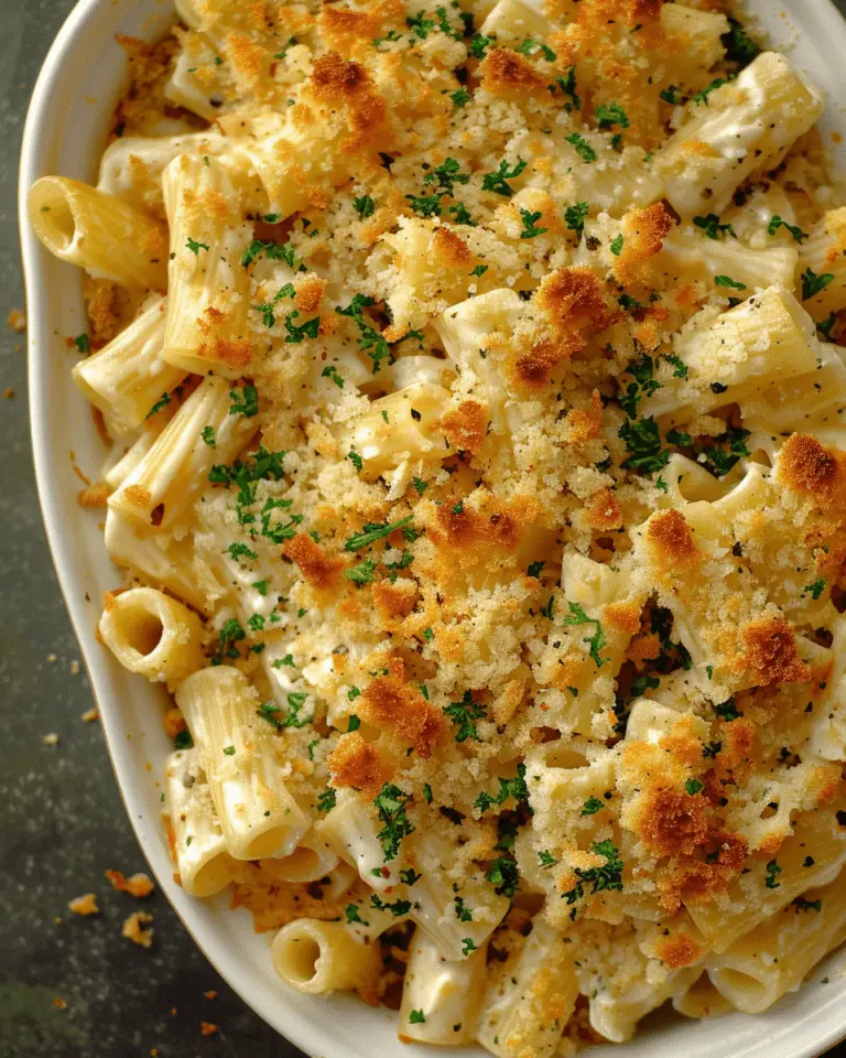 Best  Baked Rigatoni with Garlic Bread Crumbs