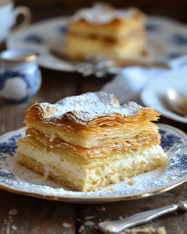 Millefoglie Italian Custard and Puff Pastry Cake