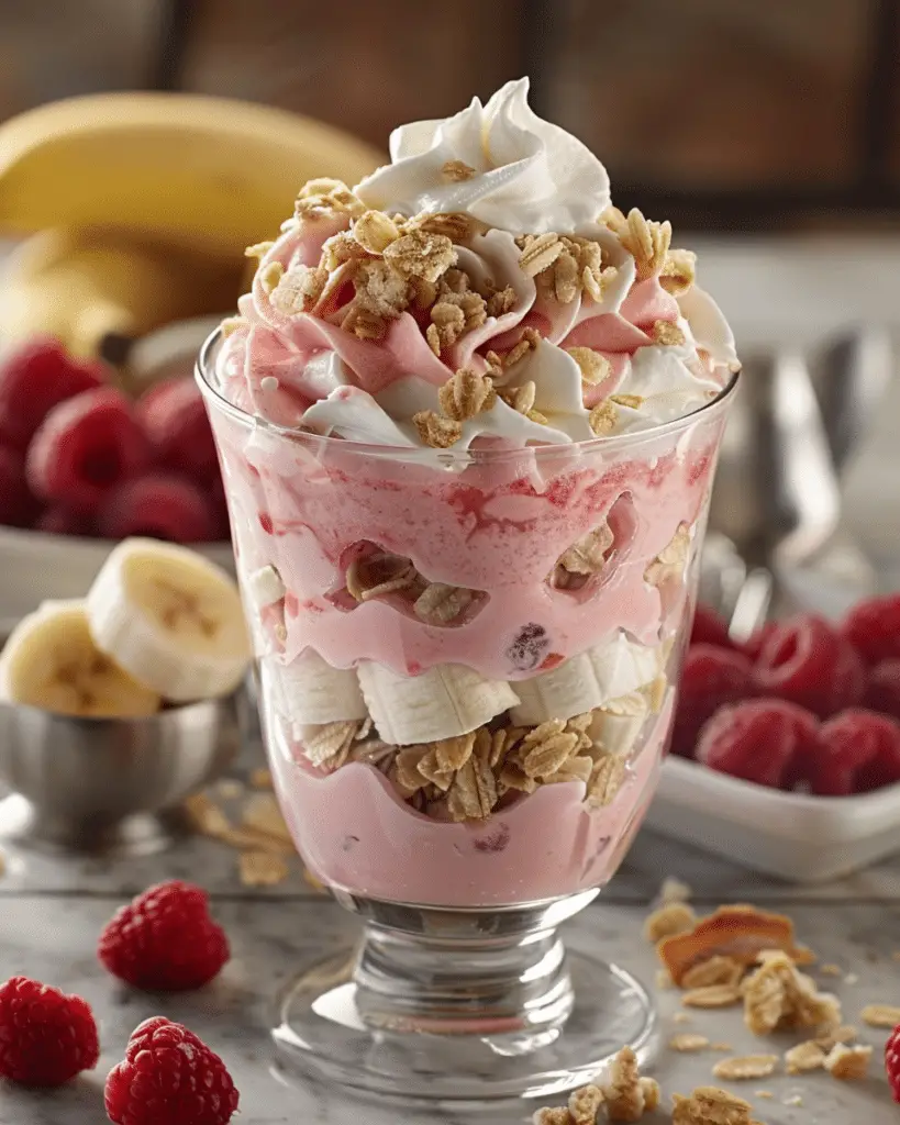Banana Raspberry Parfaits