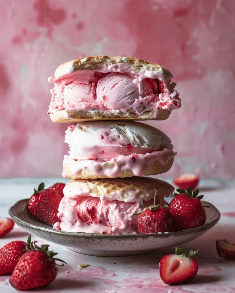 Strawberry Ice Cream Sandwiches