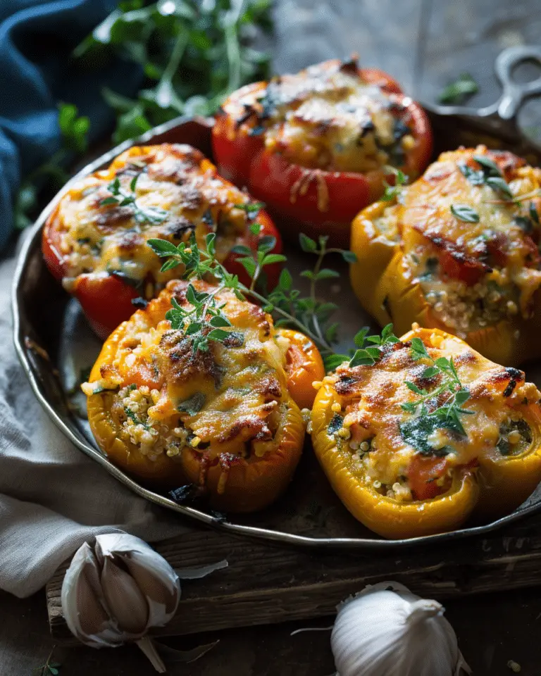 Quinoa Stuffed Peppers with Stilton