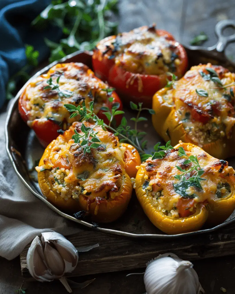 Quinoa Stuffed Peppers with Stilton