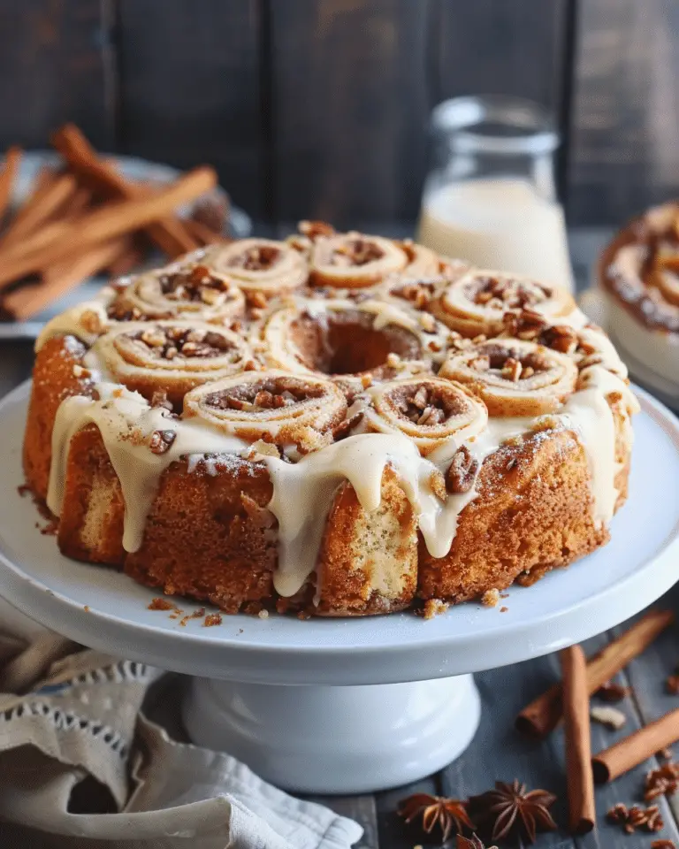 Sweet Potato Cinnamon Roll Cake
