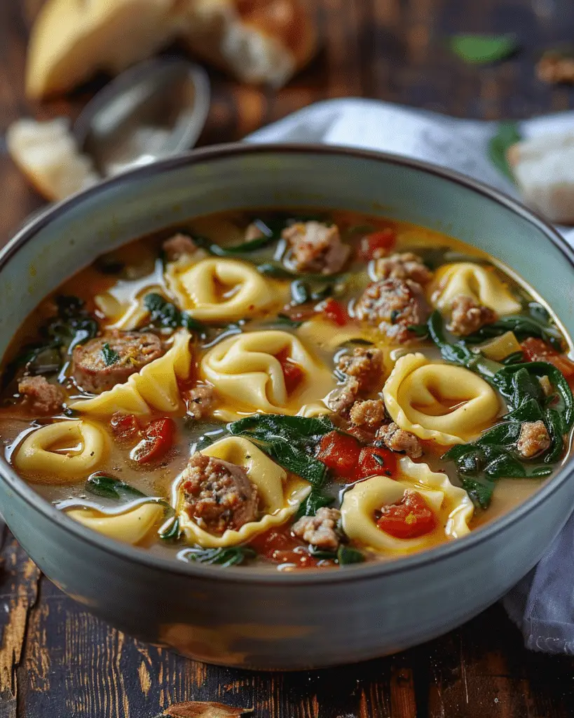 Best Sausage Spinach Tortellini Soup