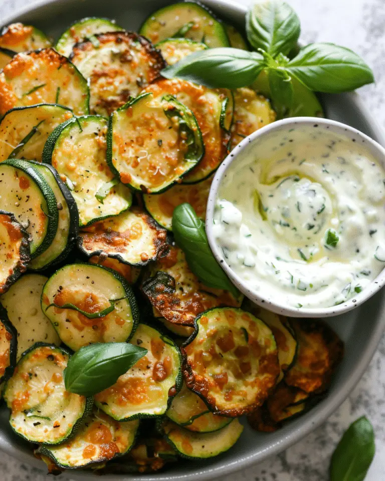 Air Fryer Zucchini Chips with Vegan Basil Aioli