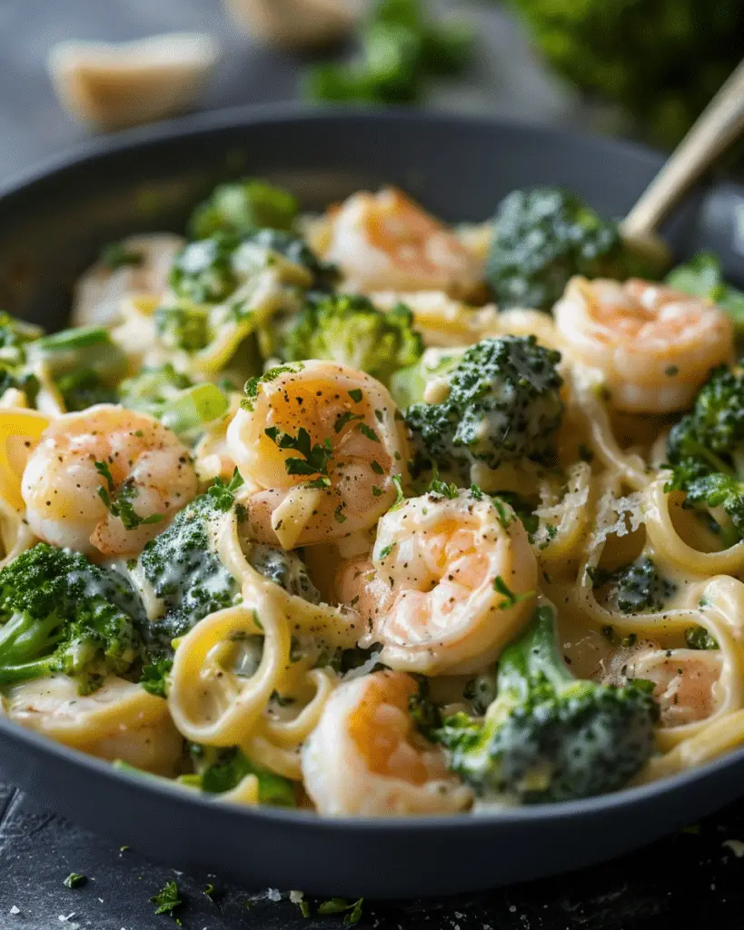 Broccoli Shrimp Alfredo
