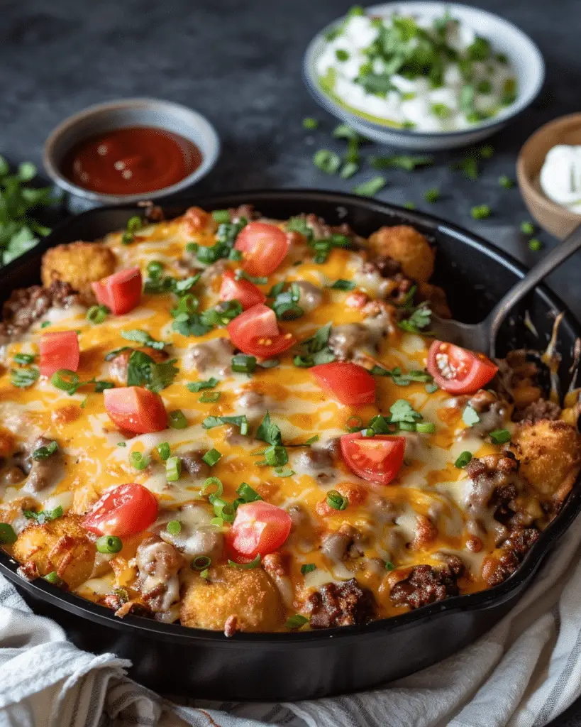 Cheeseburger Tater Tot Casserole