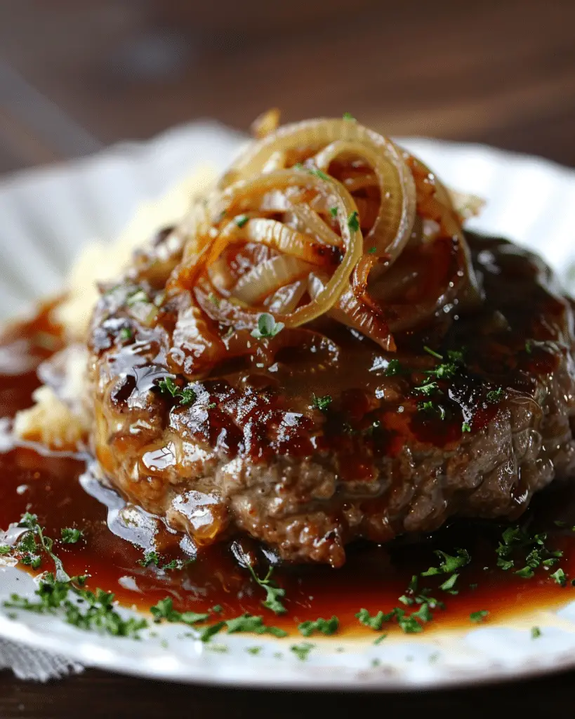 Hamburger Steaks with Onion Gravy