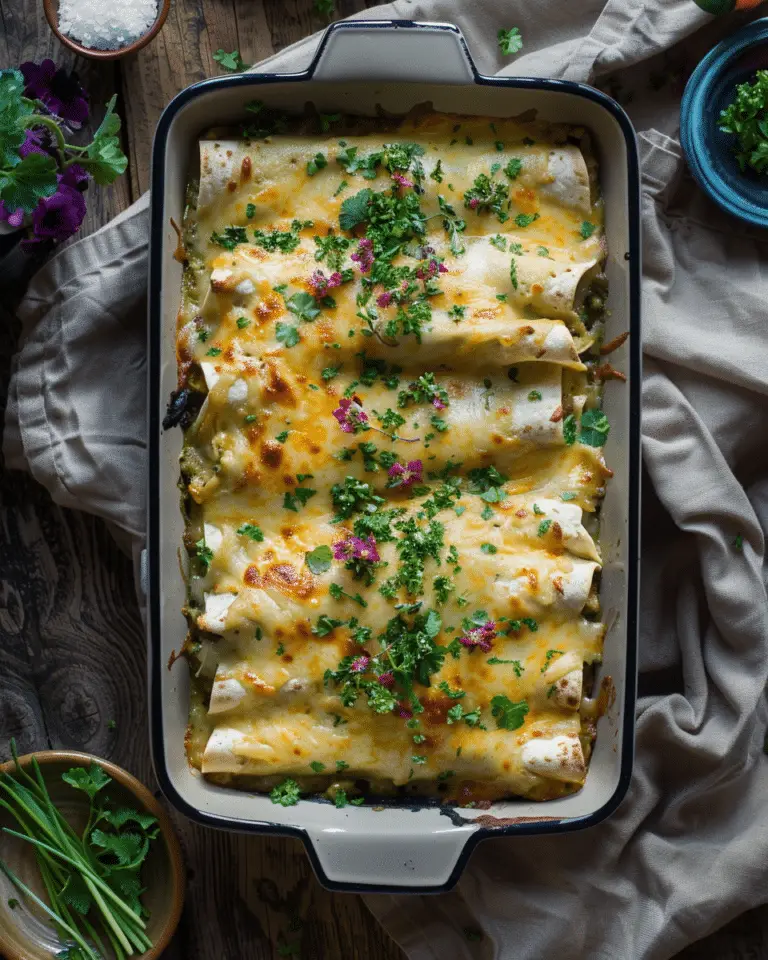 Green Chile Chicken Enchiladas