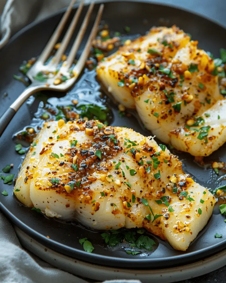 Honey Garlic Pan-Fried Cod