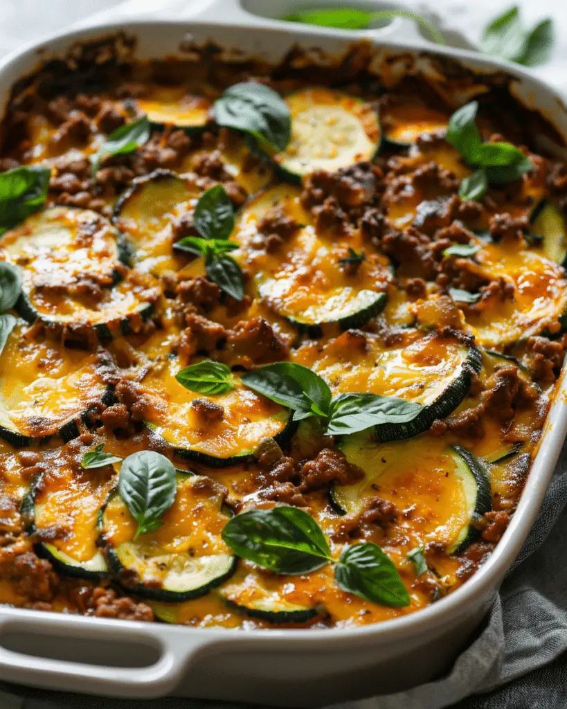Ground Beef Zucchini Casserole
