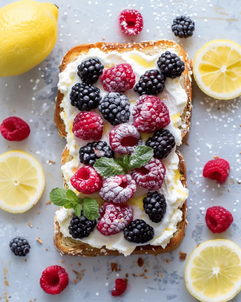 Lemon Berry Ricotta Toast