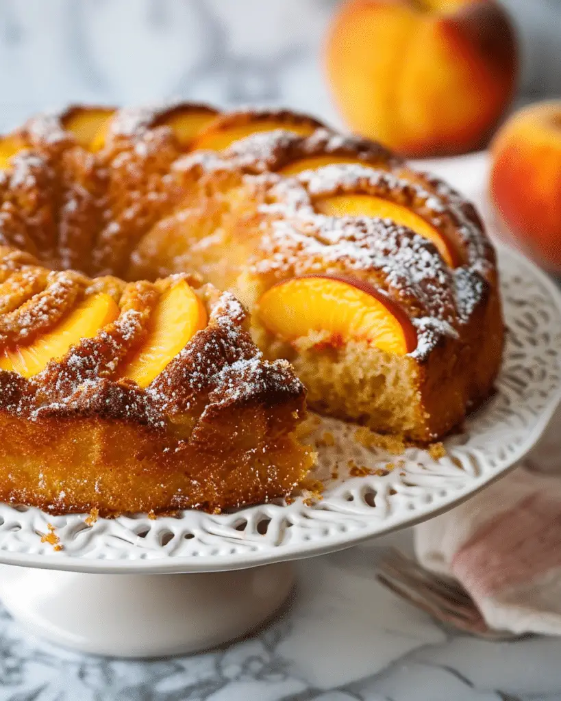 2-Ingredient Peach Cake