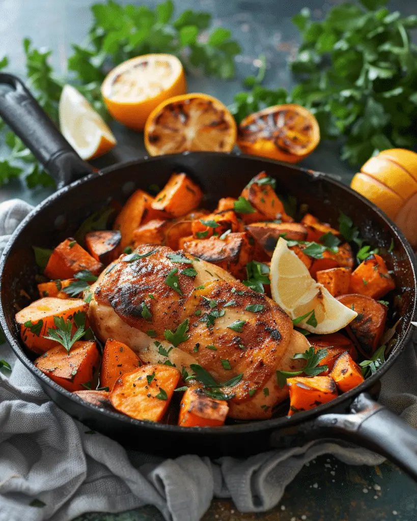 One-Pan Chicken and Sweet Potato Skillet