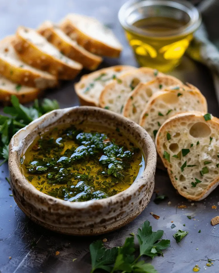 Loaded Greek Bread Dipping Oil