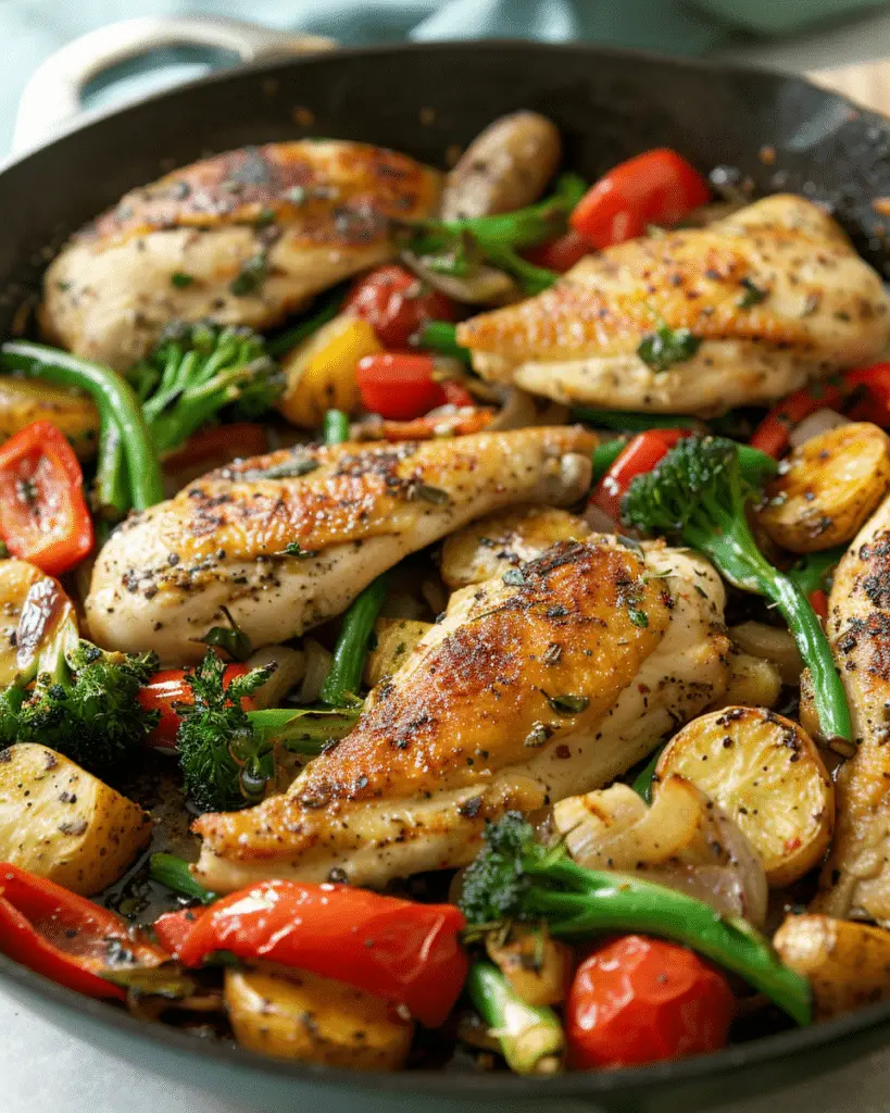 Healthy Chicken and Vegetables Skillet