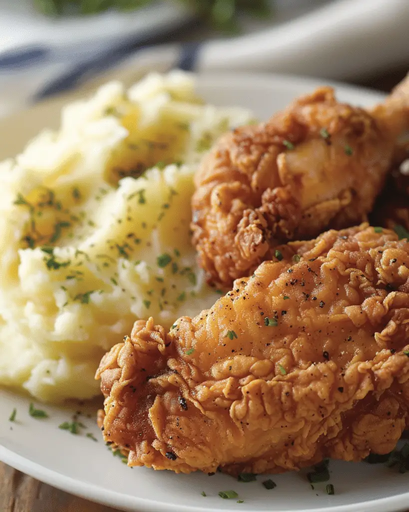 Fried Chicken and Mashed Potatoes