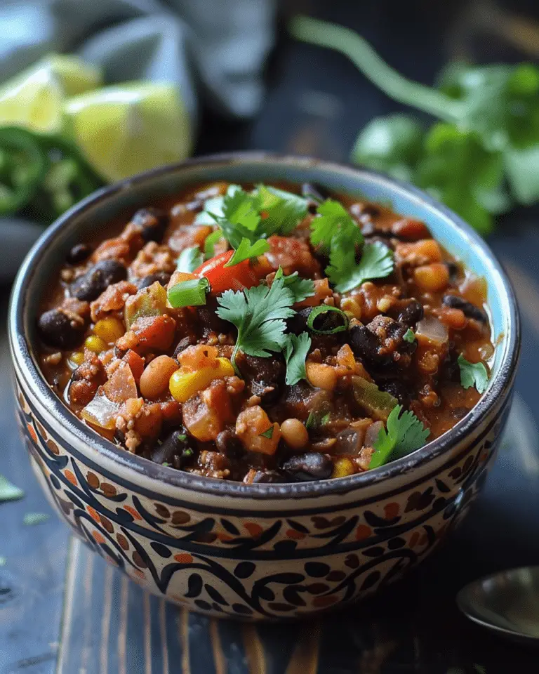 Easy Vegan Black Bean Chili (Gluten Free)