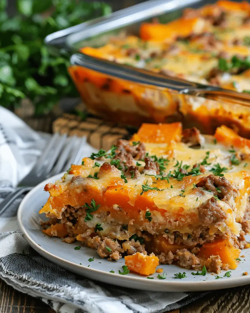 Best  Ground Turkey Sweet Potato Bake