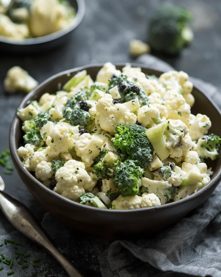 Apple Broccoli Cauliflower Salad