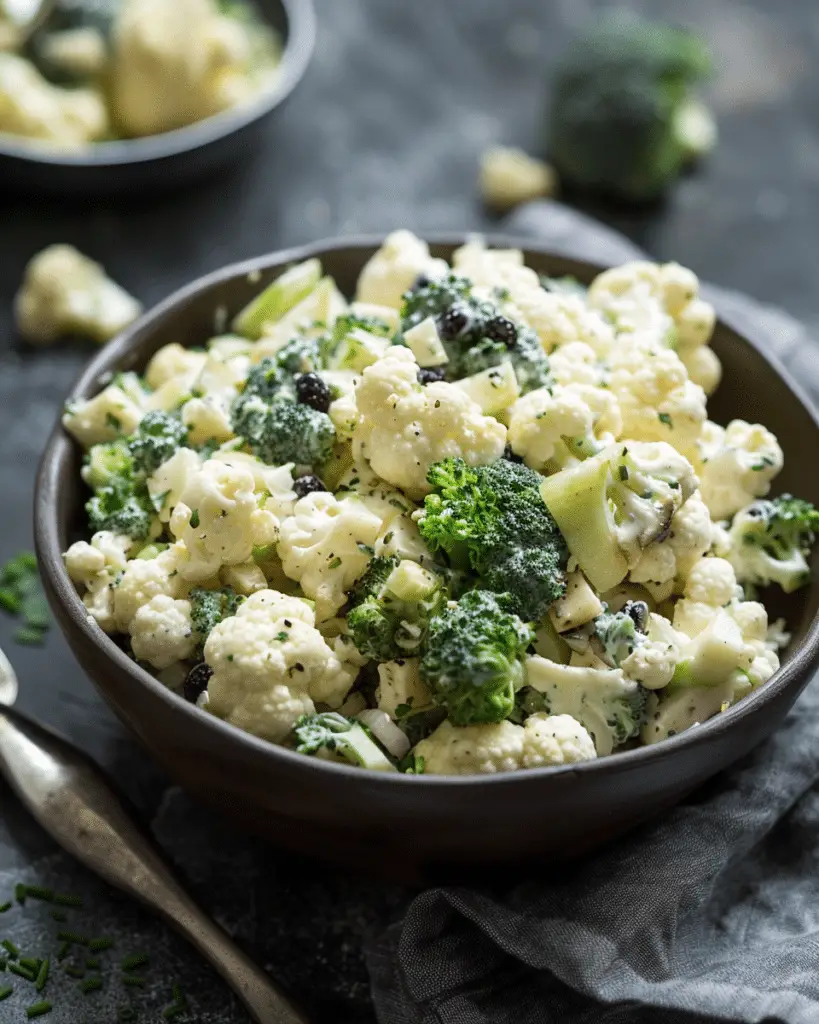 Apple Broccoli Cauliflower Salad