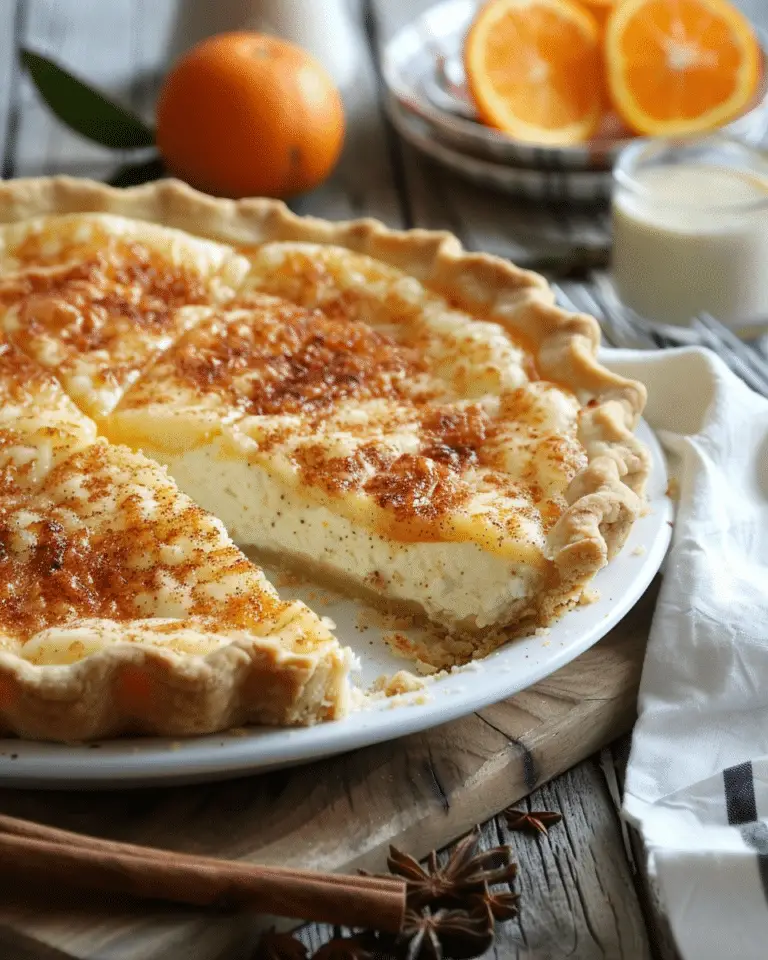 Grandma’s Secret Sicilian Ricotta Pie with a Twist of Orange and Cinnamon