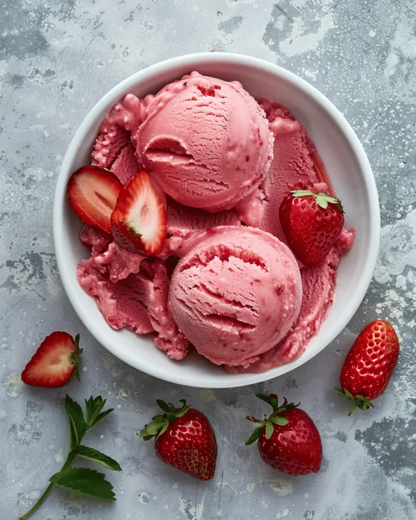 Fresh Strawberry Sorbet