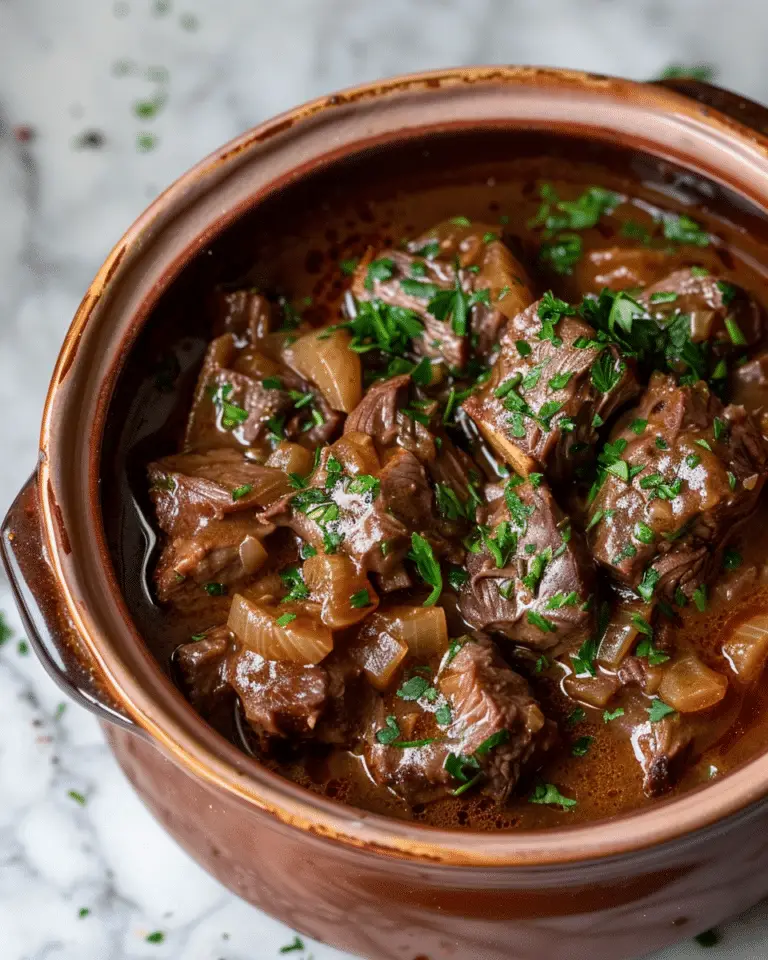 Greek Stifado (Traditional Beef and Onion Stew)
