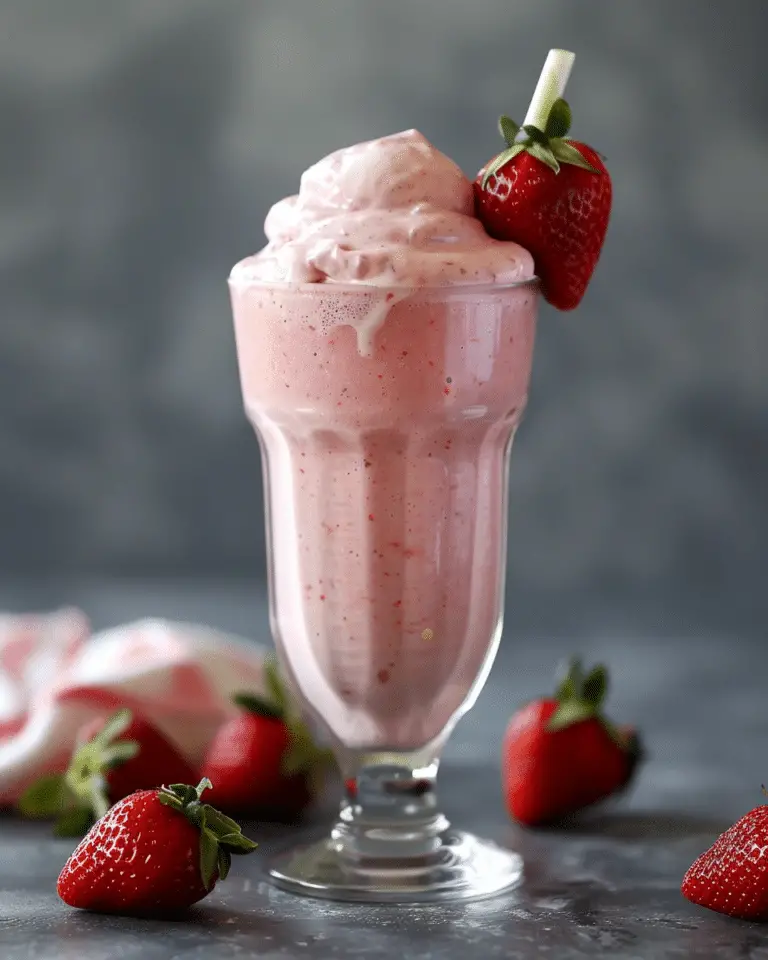 Strawberry Milkshake Without Ice Cream or Milk
