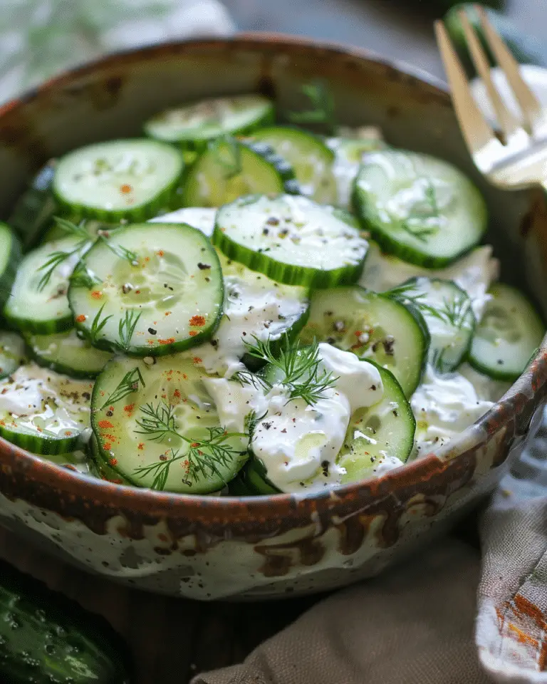 Cucumber Salad with Sour Cream