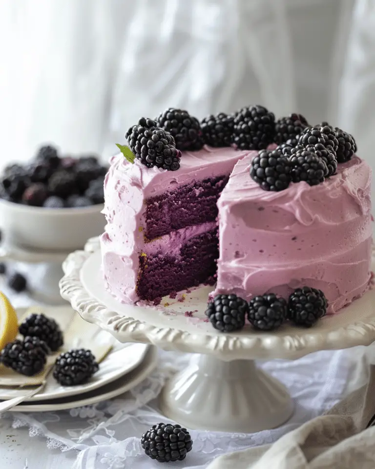 Blackberry Lemon Cake with Blackberry Frosting
