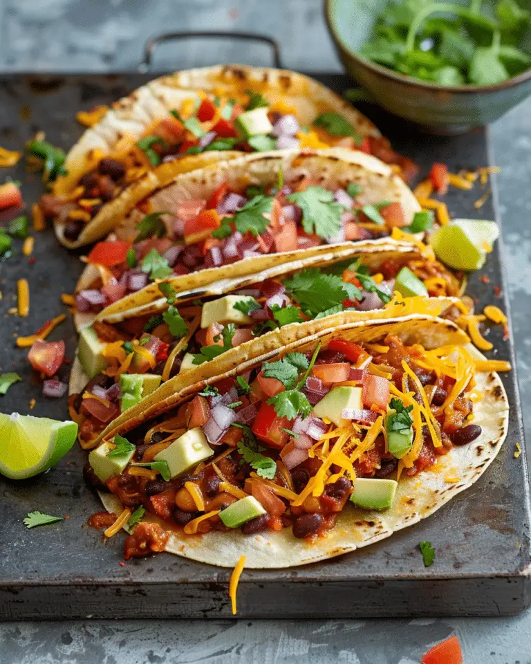 Cheesy Bean Tacos