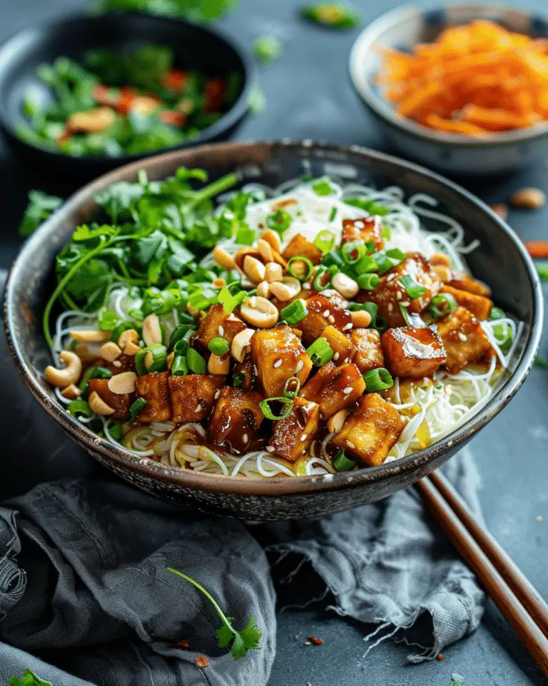 Hoisin Tempeh Peanut Noodle Bowls