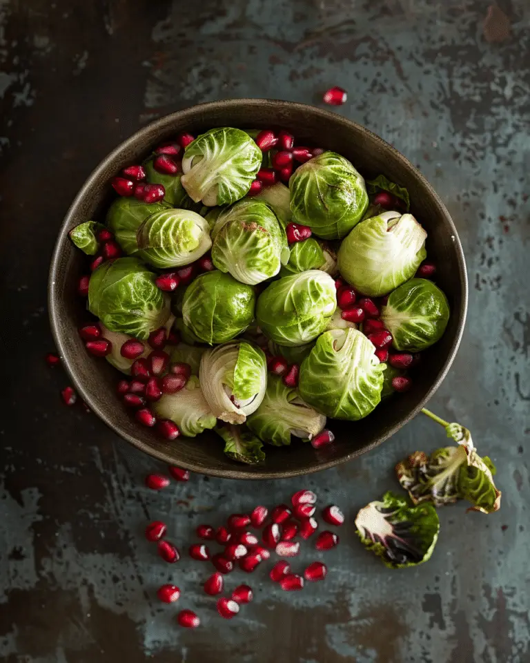 Roast Sprouts with Pomegranate