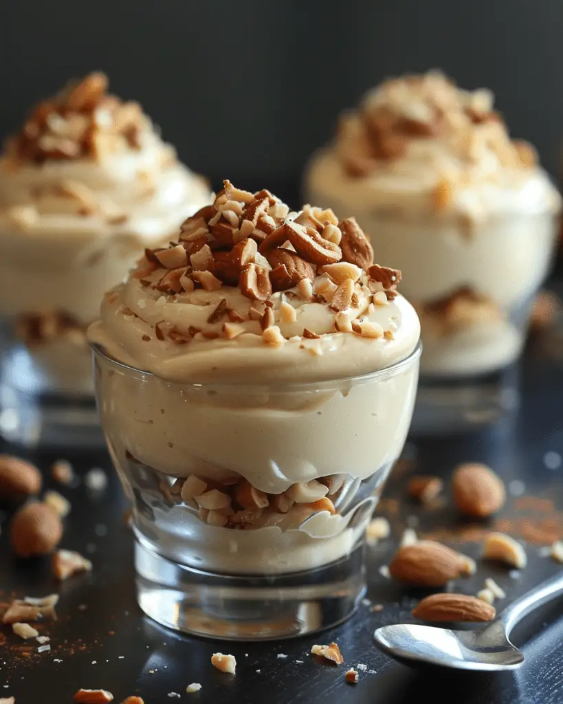 Peanut Butter Mousse with Crunchy Peanuts