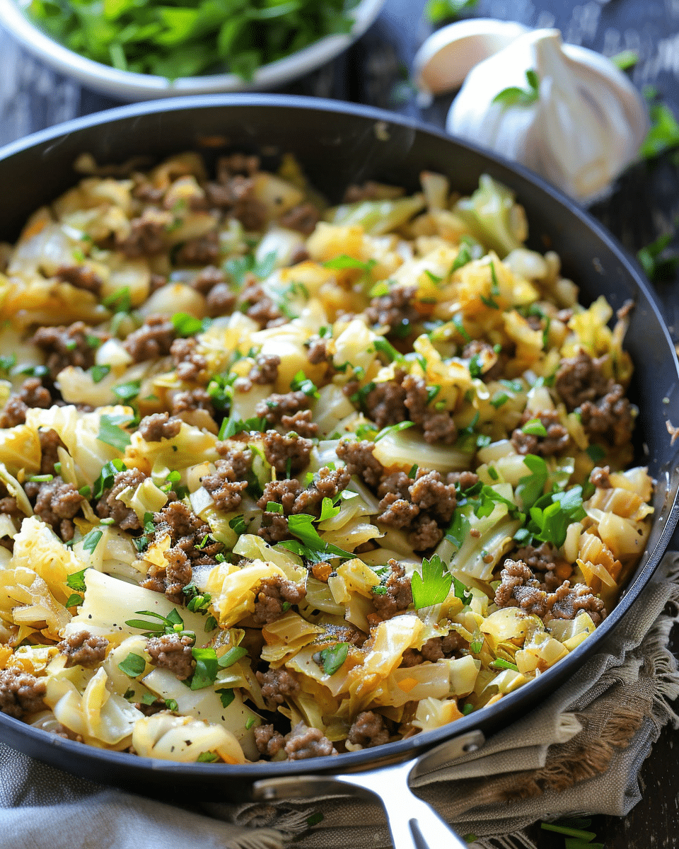 Cabbage and Ground Beef Skillet