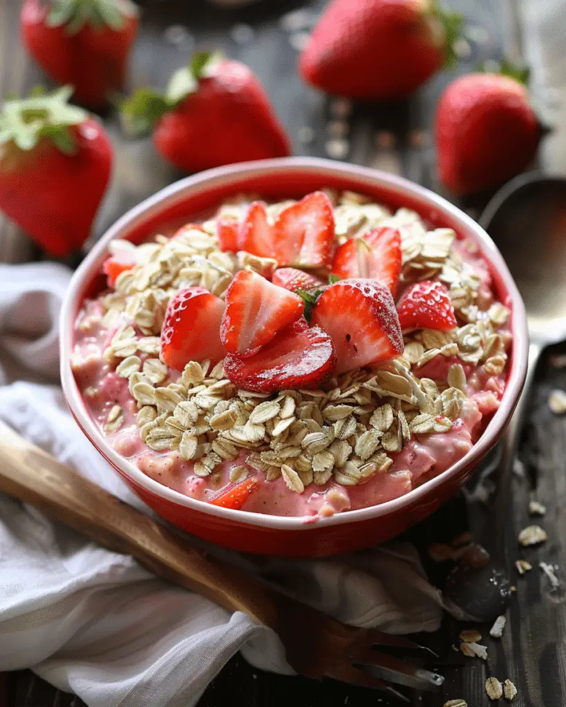 Strawberry Pop-Tart Protein Baked Oats