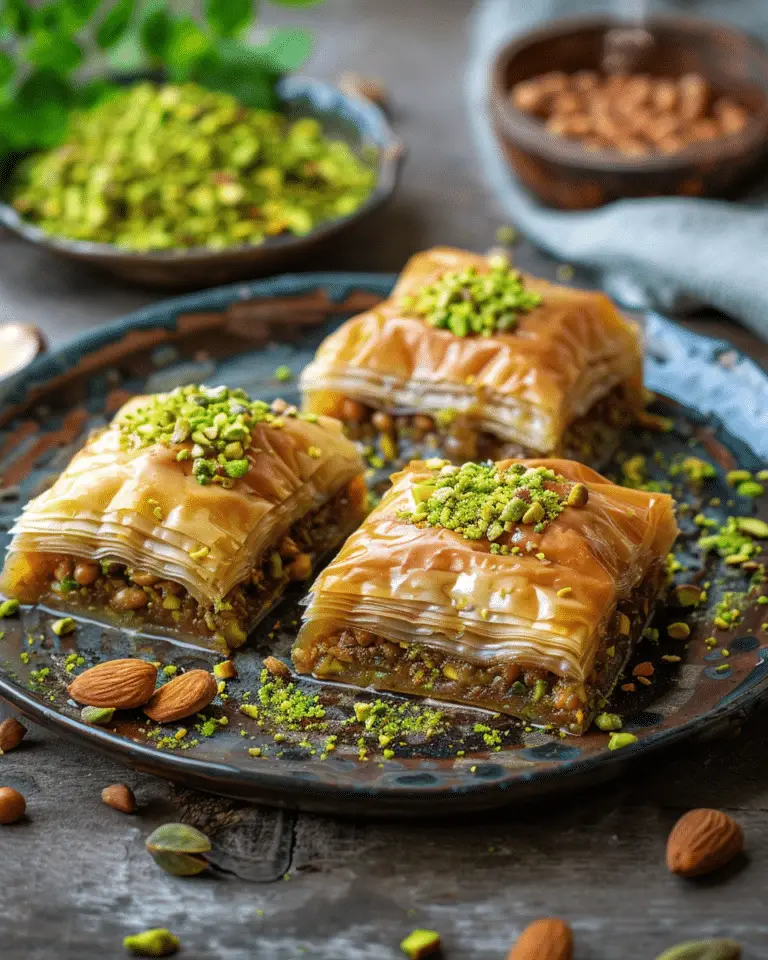 Baklava with Walnuts and Pistachios