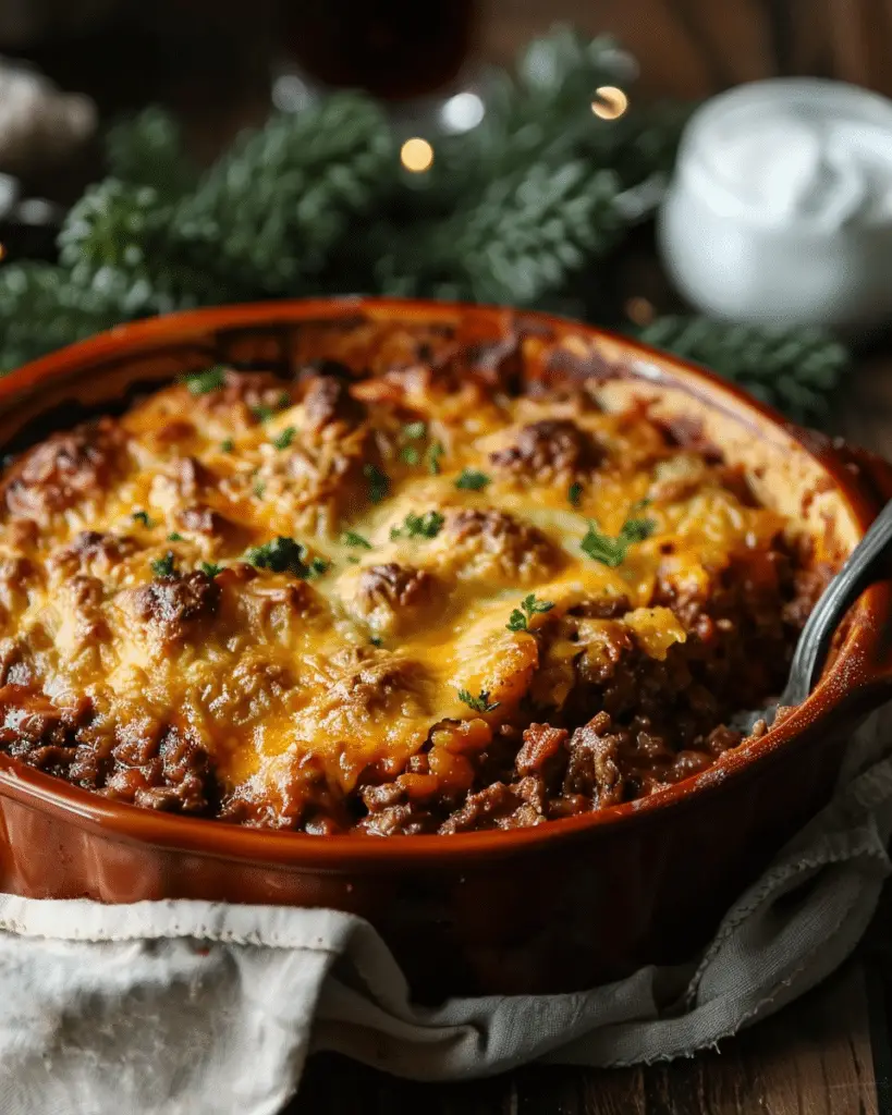 Cheddar Bay Ground Beef Cobbler