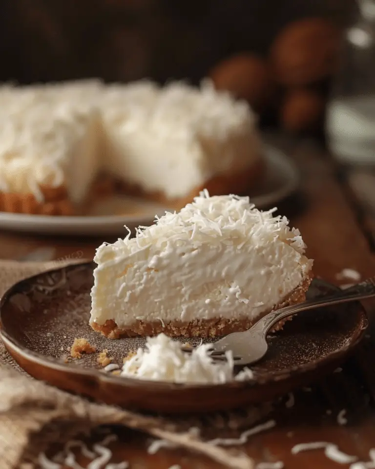 Easy No-Bake Coconut Cheesecake