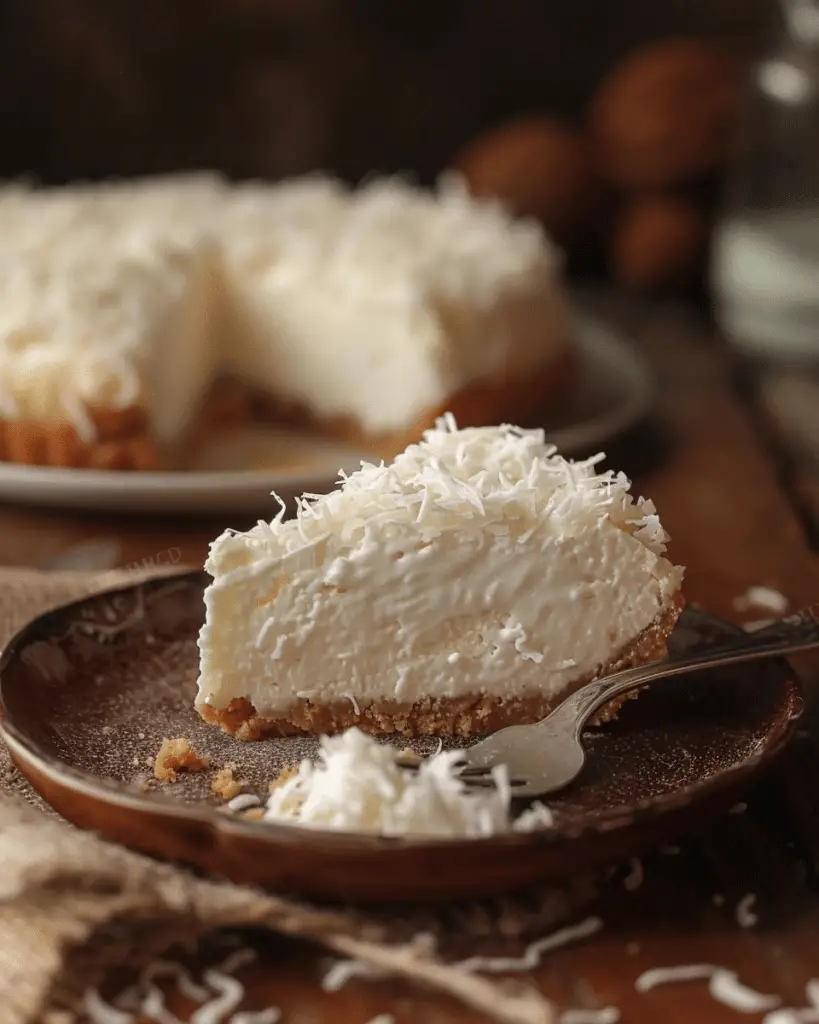 Easy No-Bake Coconut Cheesecake