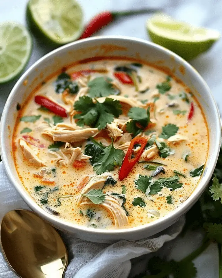 Slow Cooker Thai Coconut Chicken Soup