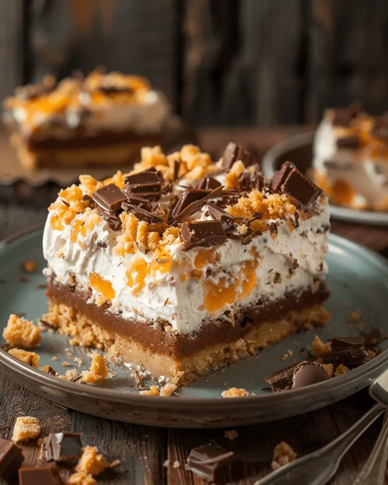 Butterfinger Poke Cake