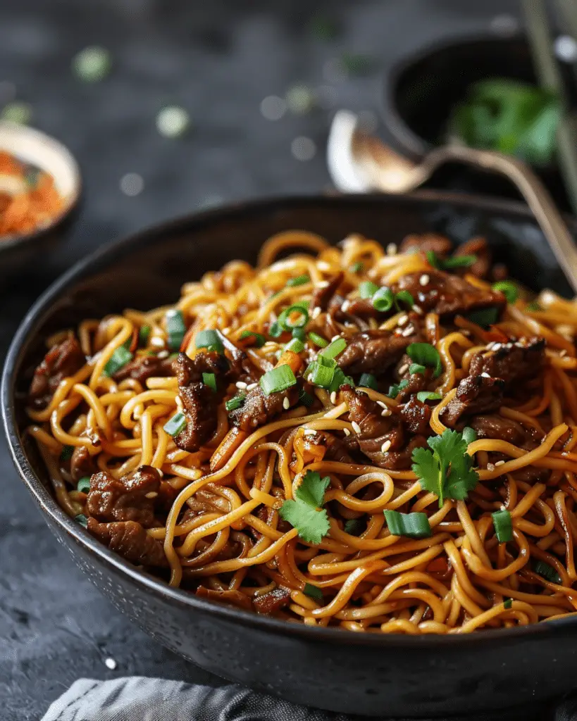 Soy Sauce Chow Mein with Beef Recipe