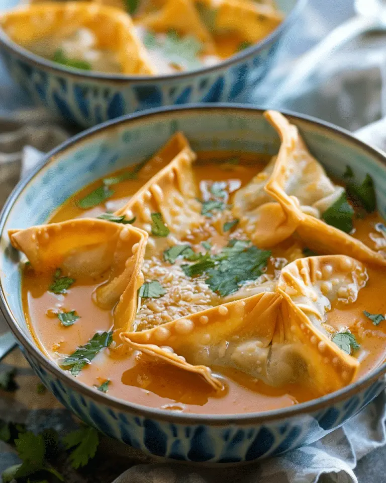 Curried Coconut Wonton Soup